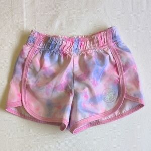 body glove pastel tie-dye sporty activewear dolphin hem shorts 12 months baby
